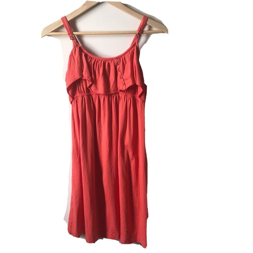 Billabong Girls M coral midi sundress empire style summer beach pool